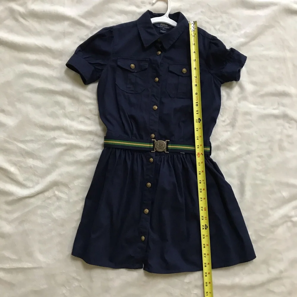 Ralph Lauren Girl’s Belted Cotton shirt dress-size 10